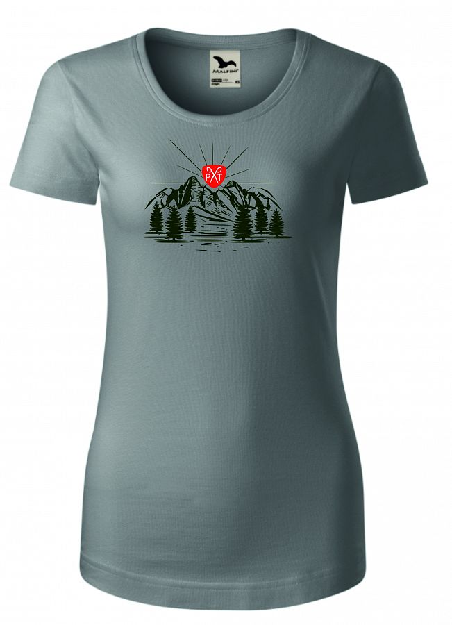 Dámské myslivecké tričko s přírodou PXT CREATIVE  172 starostříbrná vel. XL  - Obrázek
